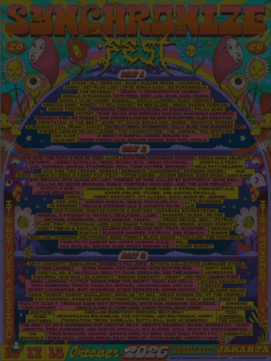 Poster Full Lineup Synchronize Fest 2026